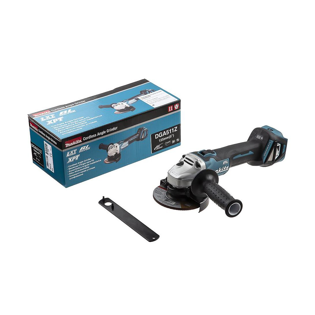 Купить ушм (болгарка) аккумуляторная makita lxt dga511z, 18в, 12,5см  DGA511Z по выгодной цене - Интернет-магазин 