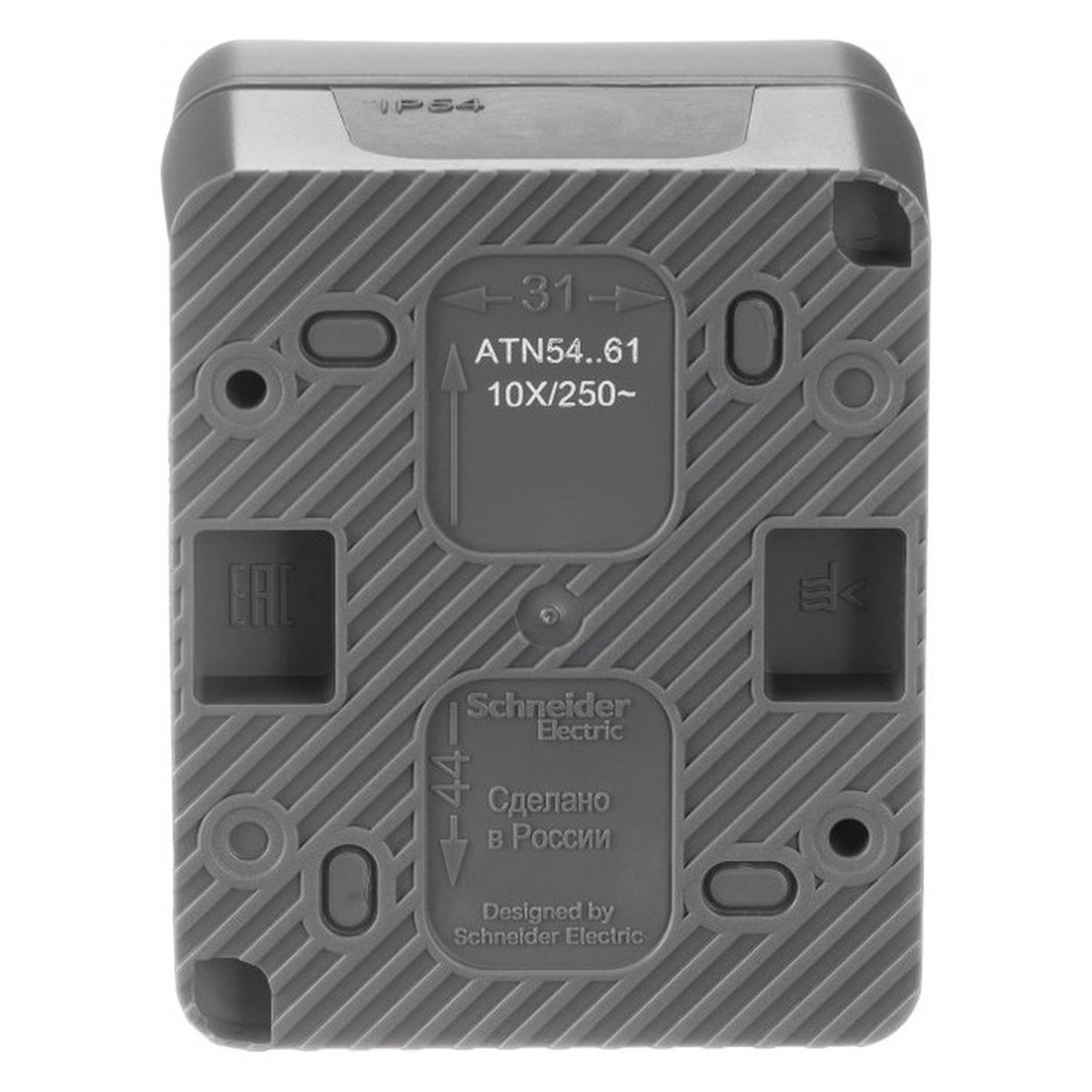 Переключатель наружный 1 клавишный Atlas Design IP54 антрацит, SCHNEIDER  ELECTRIC ATN544061