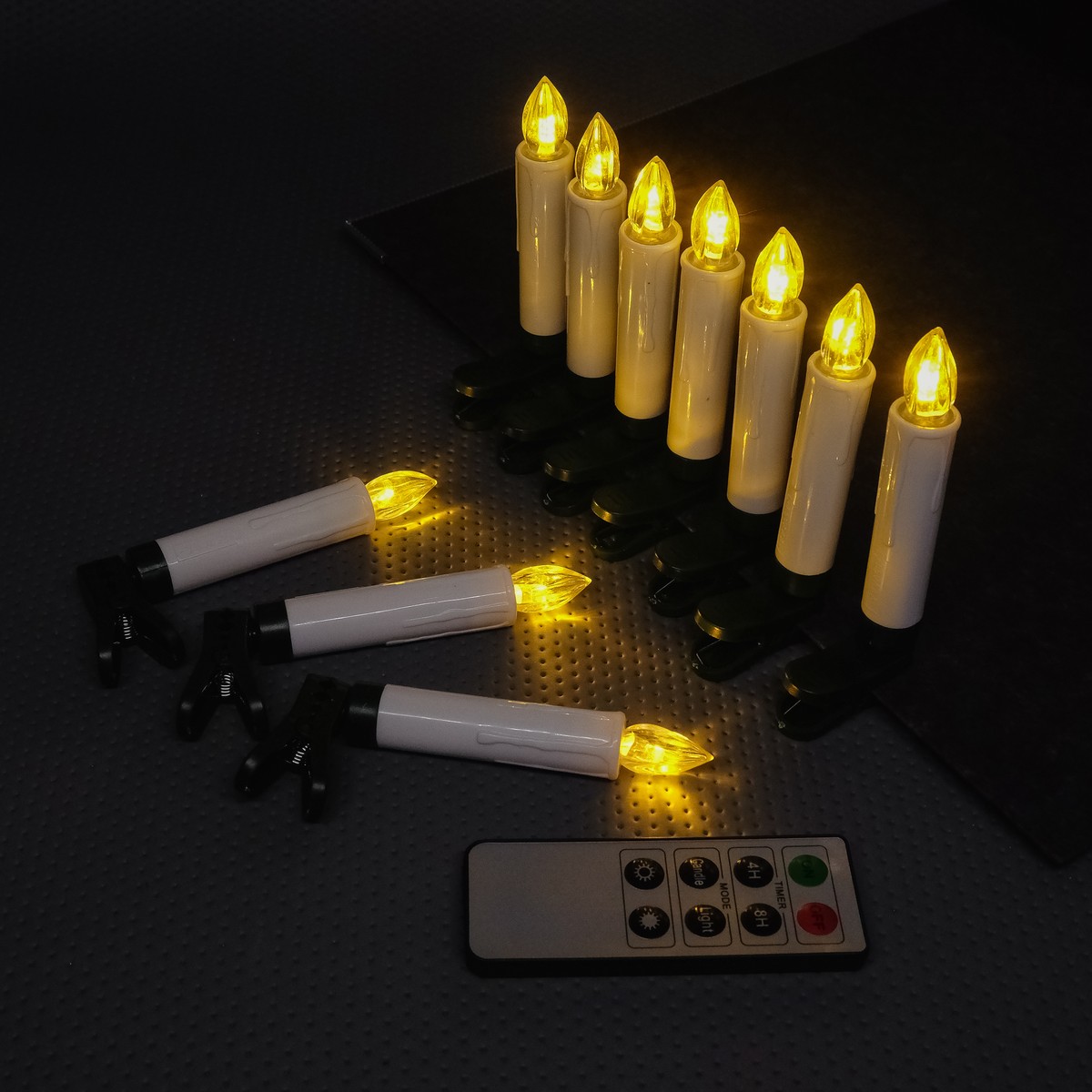 Светодиодная восковая свеча, белый, 2 светодиода теплого белого цвета, IP20